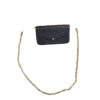 Louis Vuitton Felicie Black Monogram Empreinte Leather Chain Wallet