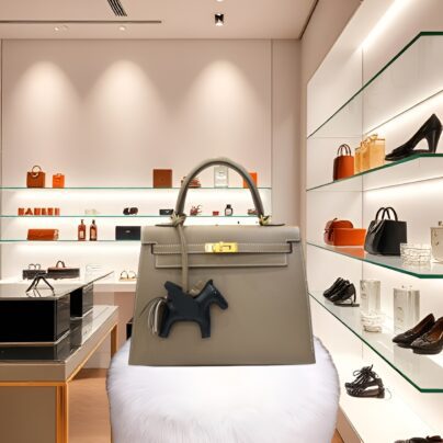 New Hermes Kelly 25 Etoupe Epsom GHW