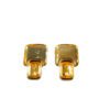 Saint Laurent YSL Square Cabochon Gold Earrings
