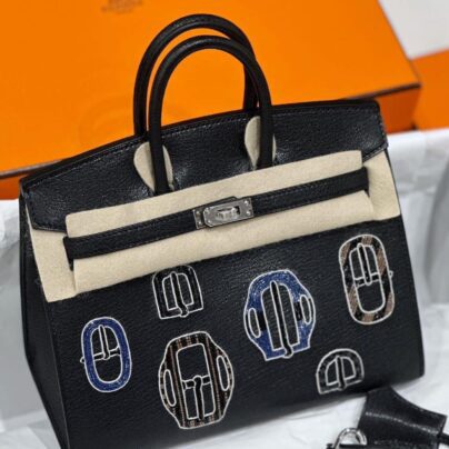 Hermes Birkin 20 Bouclerie Casaque Paris 2025 Limited Edition Black PHW