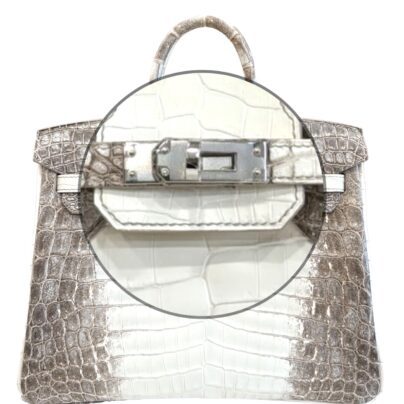 Hermes Birkin 25 Himalaya Matte Niloticus Crocodile PHW