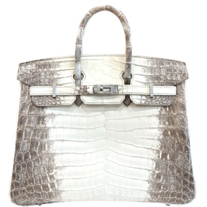 Hermes Birkin 25 Himalaya Matte Niloticus Crocodile Palladium Hardware