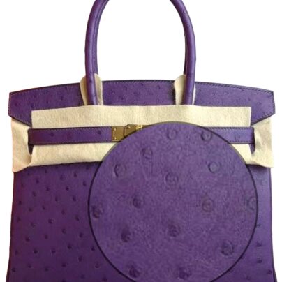 Hermes Birkin 30 Violet Ostrich Gold Hardware