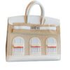 Hermes Birkin Faubourg 20 Snow White Alligator Togo Epsom Swift Orange H Palladium Hardware