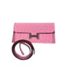 Hermes Constance To Go Wallet Bubblegum Ostrich Leather PHW