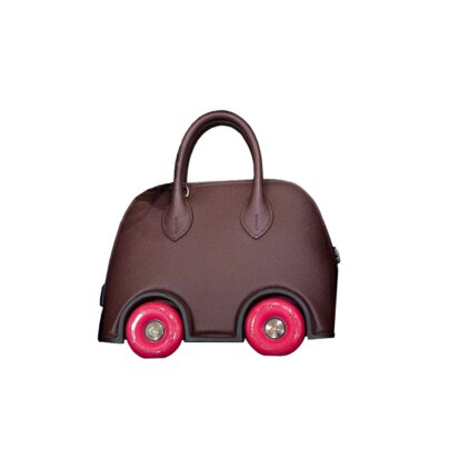 Hermes Mini Bolide on Wheels Rouge Sellier Epsom Palladium Hardware