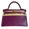 Hermes Mini Kelly 20 Anemone Chevre Chamkila Leather Gold Hardware