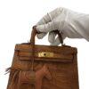 Hermes Mini Kelly 20 Gold Alligator Leather Gold Hardware
