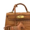 Hermes Mini Kelly II 20 Gold Matte Alligator Leather Gold Hardware