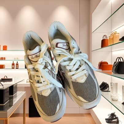 Loro Piana x New Balance Beige Raw Sneakers Size 43