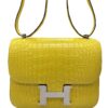 Hermes Constance 18 Lime Matte Alligator Palladium Hardware
