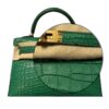 Hermes Mini Kelly Sellier 20 Vert Cactus Matte Alligator Gold Hardware