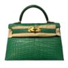 Hermes Mini Kelly Sellier 20 Vert Cactus Matte Alligator Leather Gold Hardware