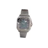 Cartier Santos de Cartier Large Green Dial Steel Watch WSSA0061