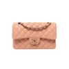 Chanel Classic Double Flap Small Peach Pink Lambskin Goldtone Hardware
