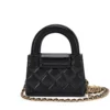 Chanel Kelly Nano Top Handle Black Quilted Calfskin Bag back