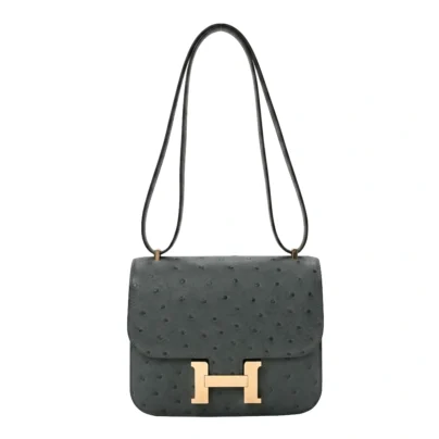 Hermes Constance 18 Ostrich Vert Amande