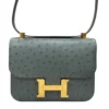 Hermes Constance 24 Vert Amande Ostrich Gold Hardware