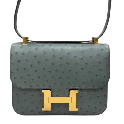 Hermes Constance 24 Vert Amande Ostrich Gold Hardware