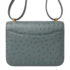Hermes Constance 24 Vert Amande Ostrich Gold Hardware back