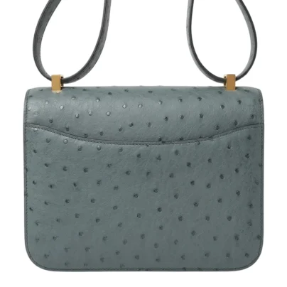 Hermes Constance 24 Vert Amande Ostrich Gold Hardware back