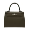 Hermes Kellier 25 Sellier Vert Loden Epsom Palladium Hardware