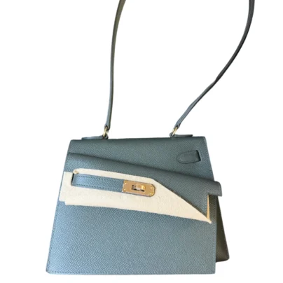Hermes Kelly 20 Mini Desordre Vert Mangrove Epsom Leather Permabrass Hardware