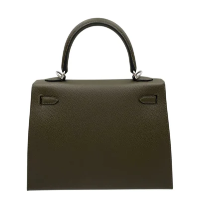 Hermes Kelly 25 Sellier Vert Loden Epsom Palladium Hardware back