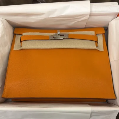 Hermes Kelly Danse Orange Abricot Evercolor PHW