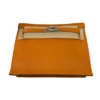 Hermes Kelly Danse Orange Abricot Evercolor Palladium Hardware