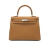 Hermes Kelly Sellier 25 Gold Epsom Palladium Hardware