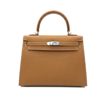 Hermes Kelly Sellier 25 Gold Epsom Palladium Hardware