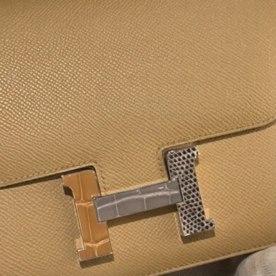 Hermes Mini Constance 18 Poussiere Epsom Marquette Hardware