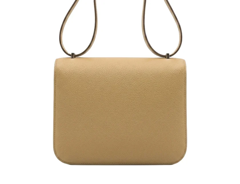 Hermes Mini Constance 18 Poussiere Epsom Marquette Hardware back