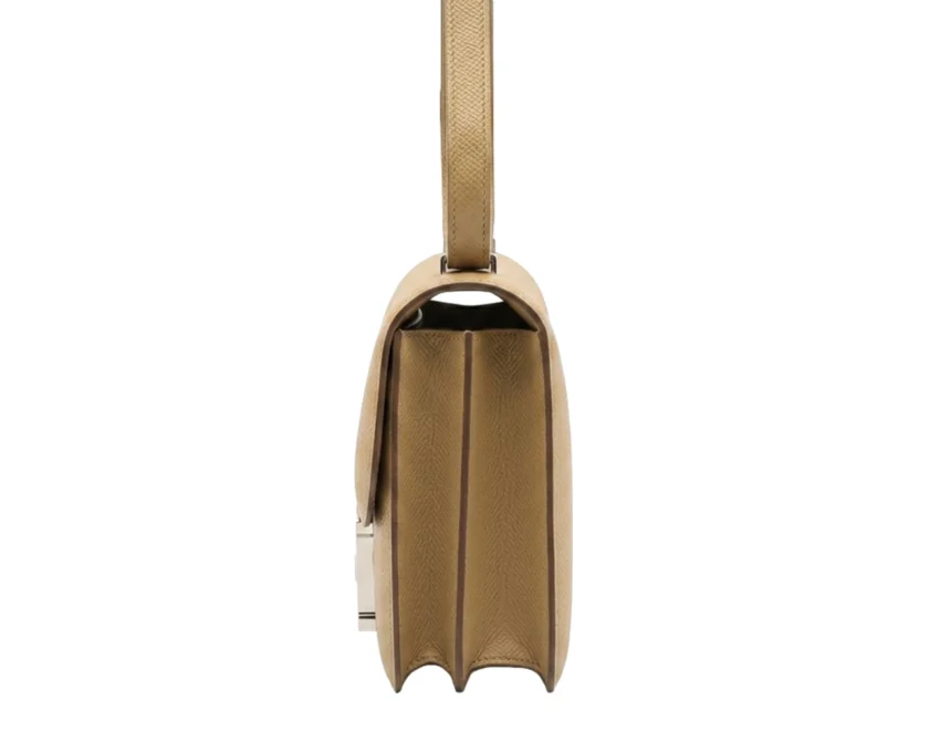 Hermes Mini Constance 18 Poussiere Epsom Marquette Hardware side