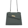 Hermes Mini Kelly 20 Desordre Bag in Vert Mangrove Epsom Permabrass Hardware