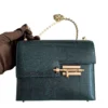 Hermes Mini Verrou Lizard in Vert Cypress Permabrass Hardware