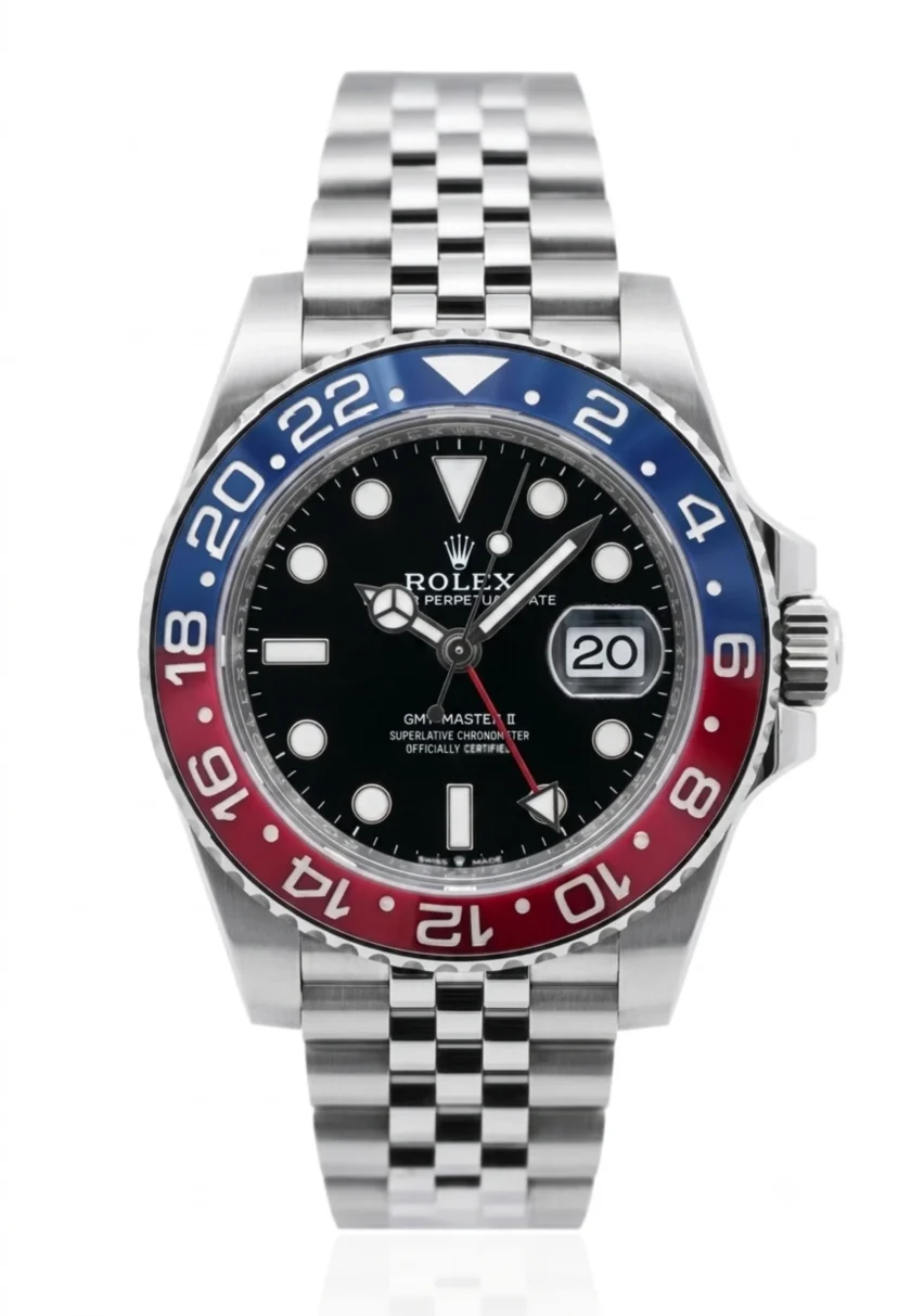 Rolex GMT Master II Pepsi 40mm Steel Black Dial