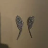 2026 Chanel Butterfly Earrings Diamond Pearls White Gold
