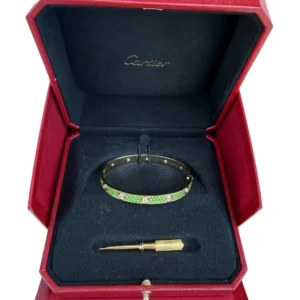 2026 Limited Edition Cartier Classic LOVE Bracelet Yellow Gold Tsavorite and Diamond