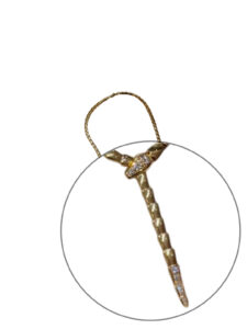 Bvlgari Serpenti Viper Necklace 18k Yellow Gold Demi Pavé Diamonds