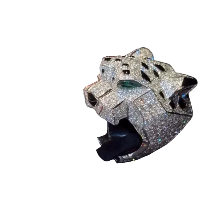 Cartier Panthere De Cartier Head Ring Diamond Emerald Onyx