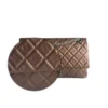 Chanel 2.55 Reissue Classic Quilted Medium Double Flap Metallic Bronze Silver tone Hardware