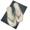 Chanel 2026 FW Beige Leather Flat Thong Sandals