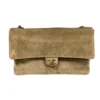 Chanel 2026 Souplissimo Maxi Flap Dark Beige Suede Gold Tone Hardware