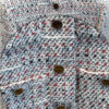 Chanel 2026 White Blue Cotton Wool Tweed Jacket four front pockets
