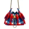 Chanel 25 Mini Hobo Tweed Multicolor Red Blue Bag Goldtone Hardware