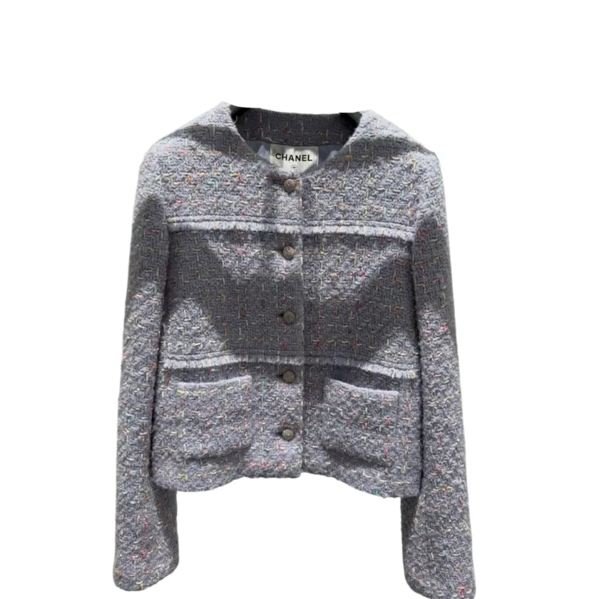 Chanel 25B Purple Wool Tweed Jacket