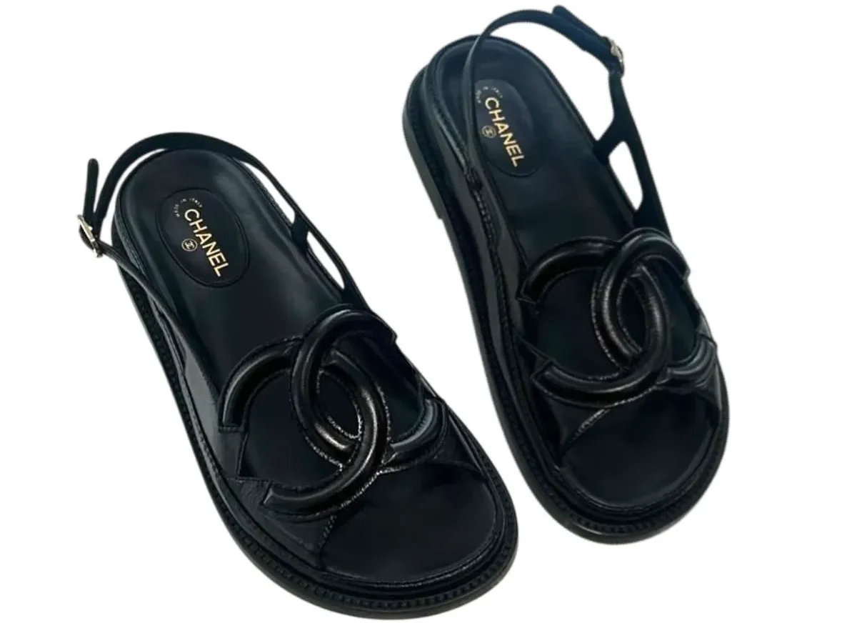 Chanel-Black-Crumpled-Shiny-