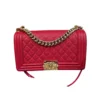 Chanel Boy Bag Medium Pink Caviar leather Gold Hardware